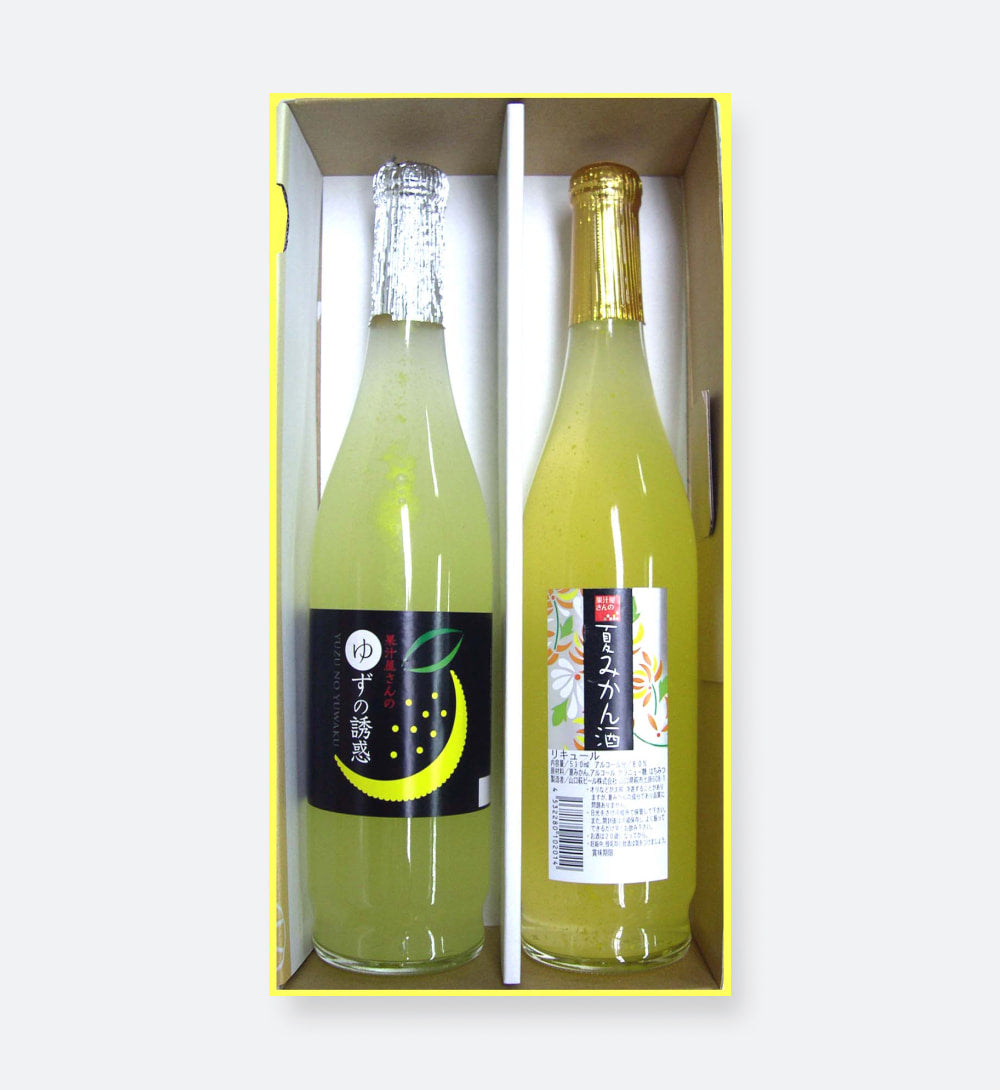 ゆずの誘惑&夏みかん酒 510ml×2本セット
